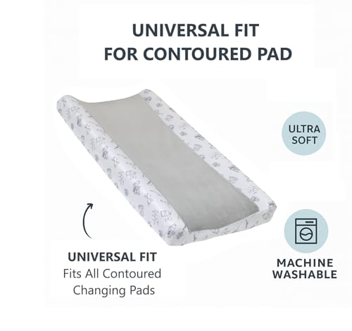 NoJo changing pad cover uses super soft plush fabrics for cozy diaper changes