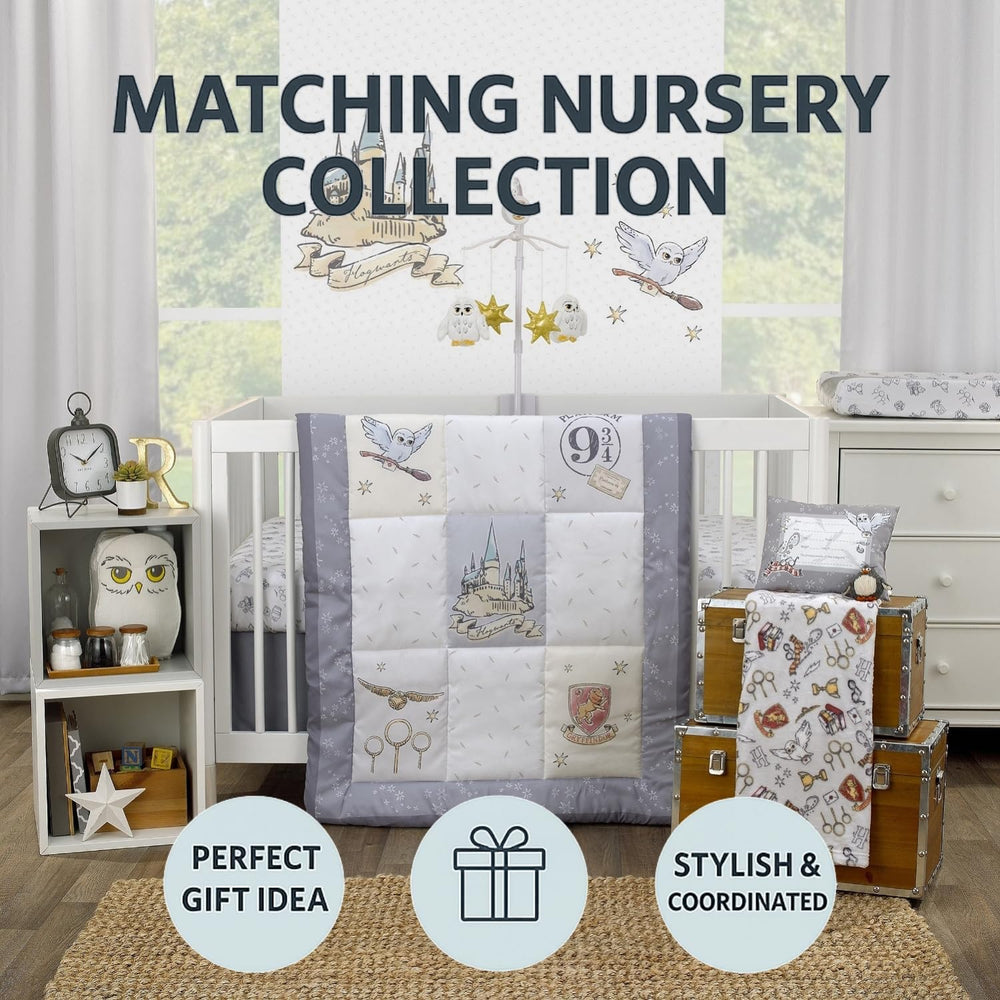 NoJo Magical Moments grey-white palette coordinates with Harry Potter bedding