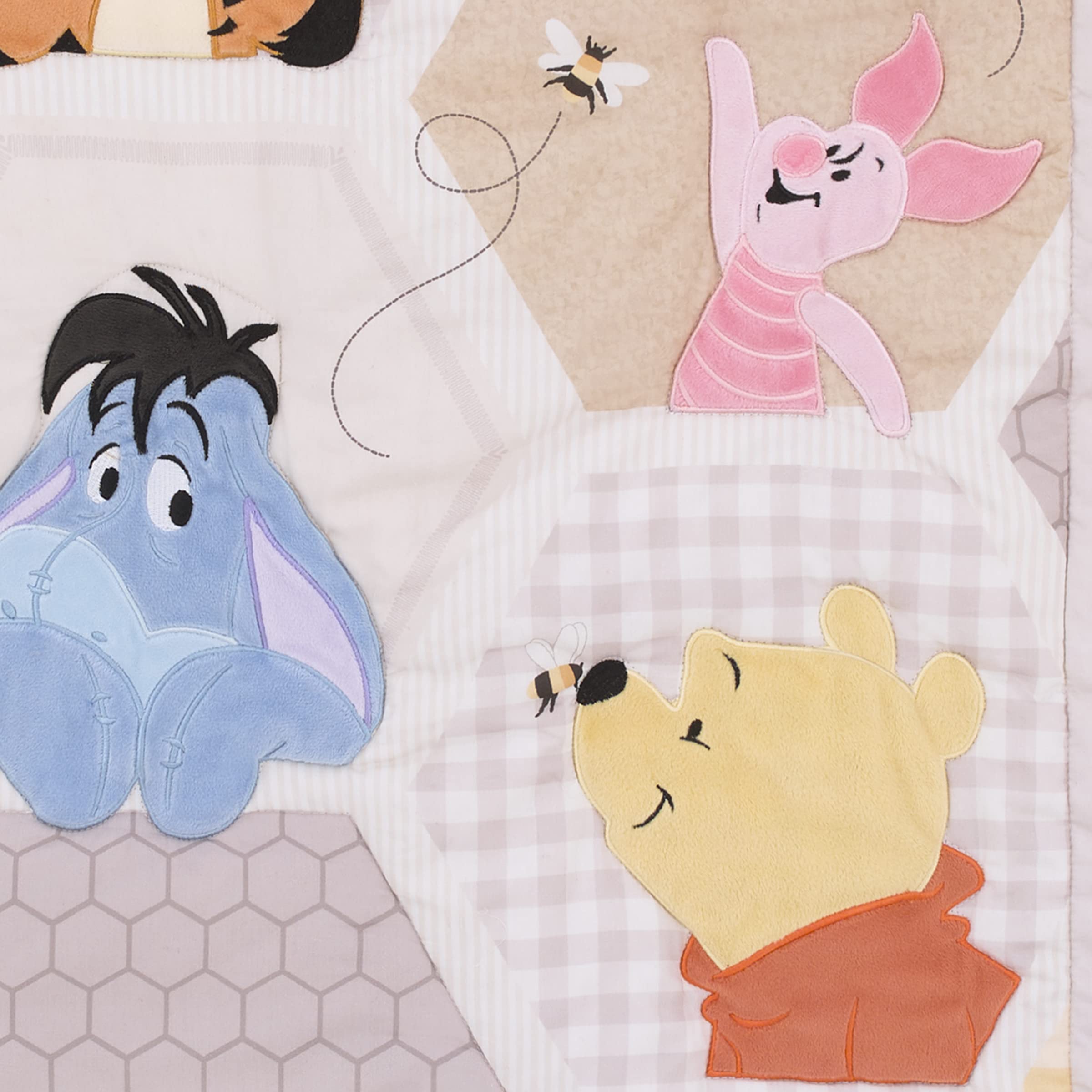 100% cotton fitted sheet with full elastic provides a snug crib fit.