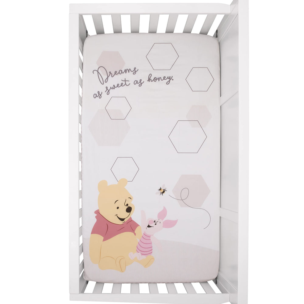 NoJo 100percent cotton crib sheet emphasizing breathable, soft texture