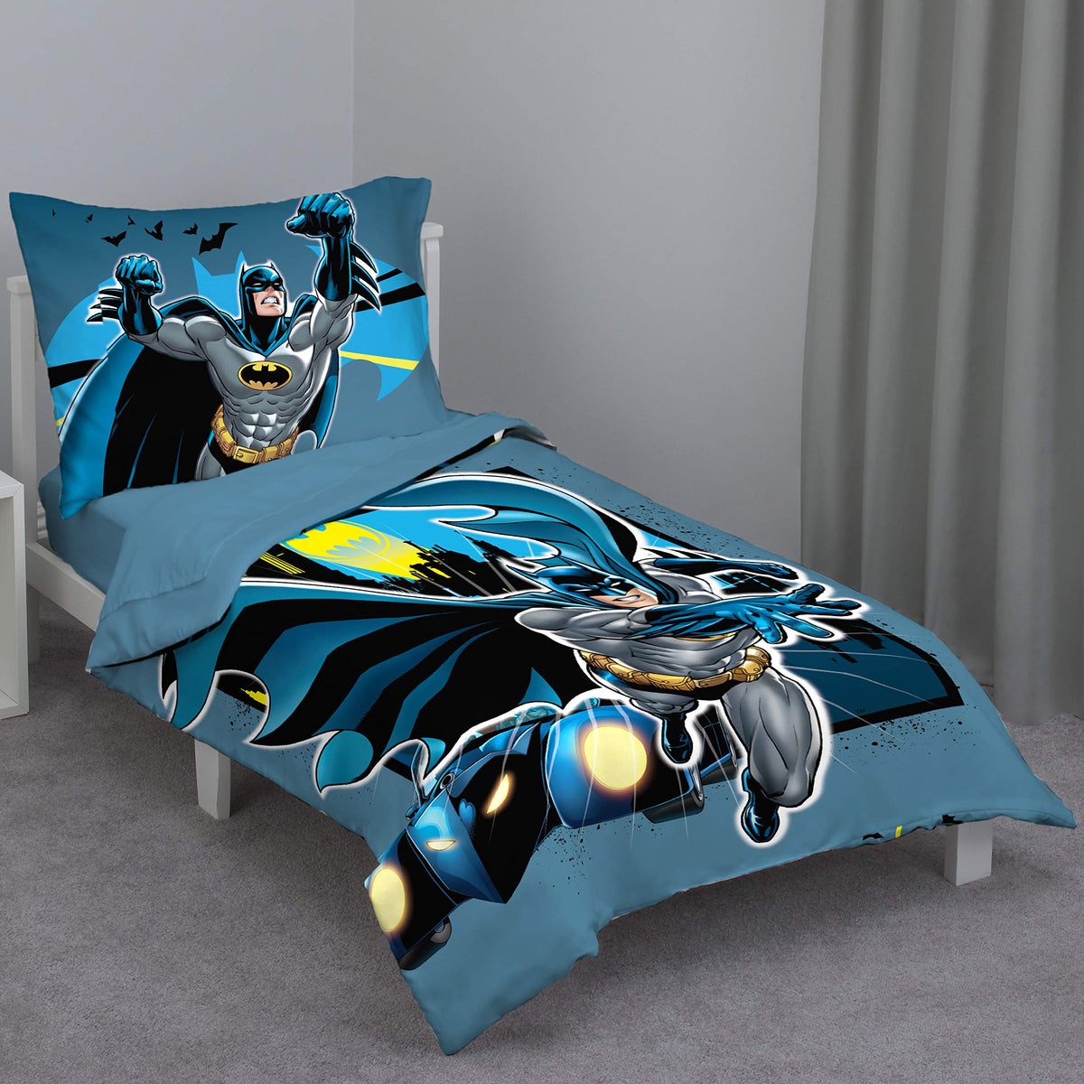 NoJo Batman comforter 42x57 with bold graphics for cozy bedtime routine