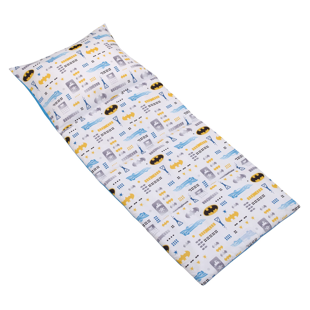 NoJo Batman nap mat fold design enables easy transport.