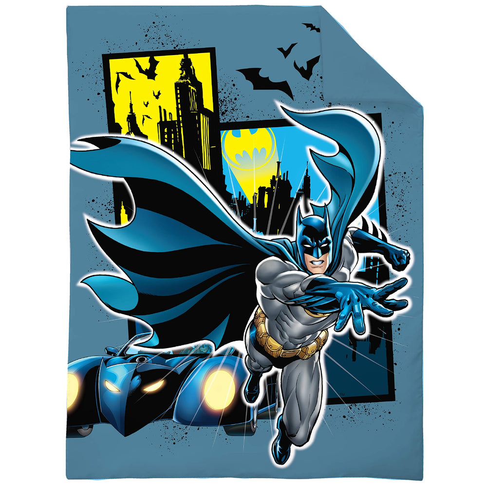 NoJo Batman top sheet 45x60 highlighting vivid colors for playful mornings