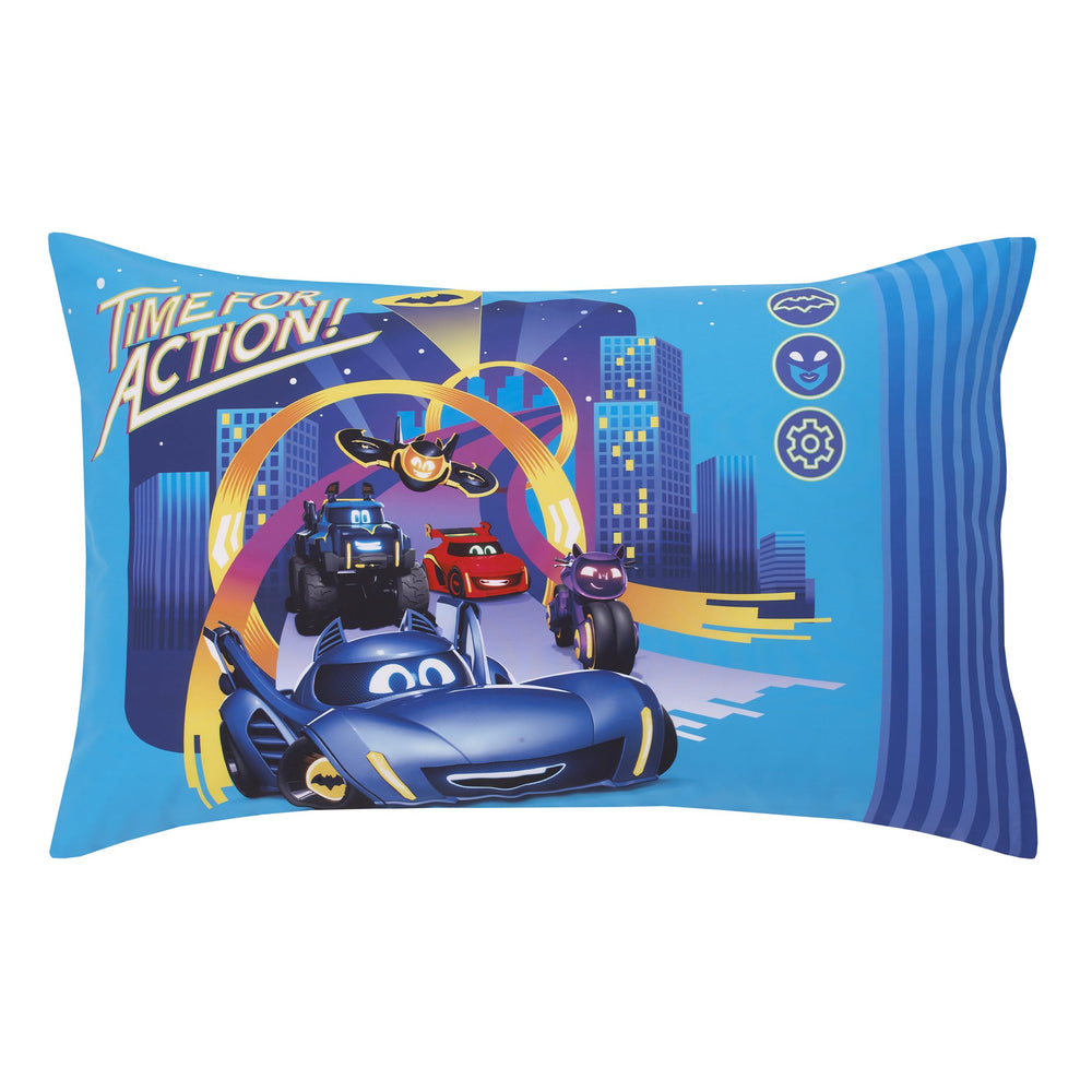 NoJo Batwheels bedset rolled up neatly in packaging for quick setup