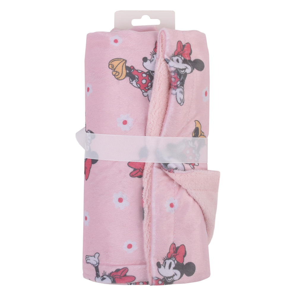 NoJo Minnie Mouse blanket measures 30 by 40 inches for ample coverage
