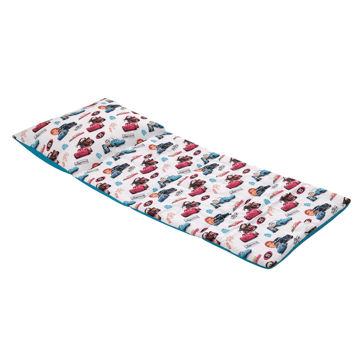 NoJo Disney Cars nap mat with Lightning McQueen for portable sleepovers.