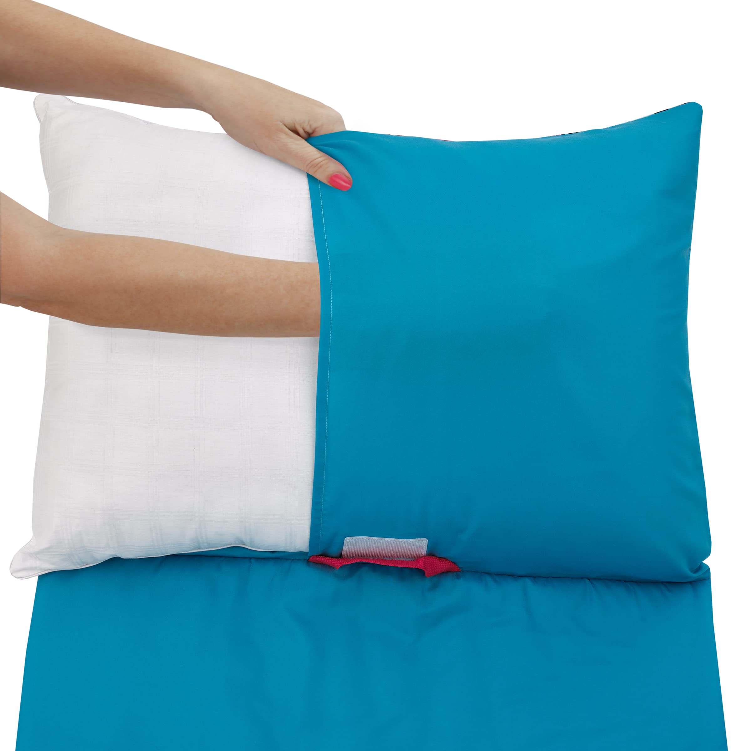 NoJo nap mat pillowcase attachment supports standard pillows.