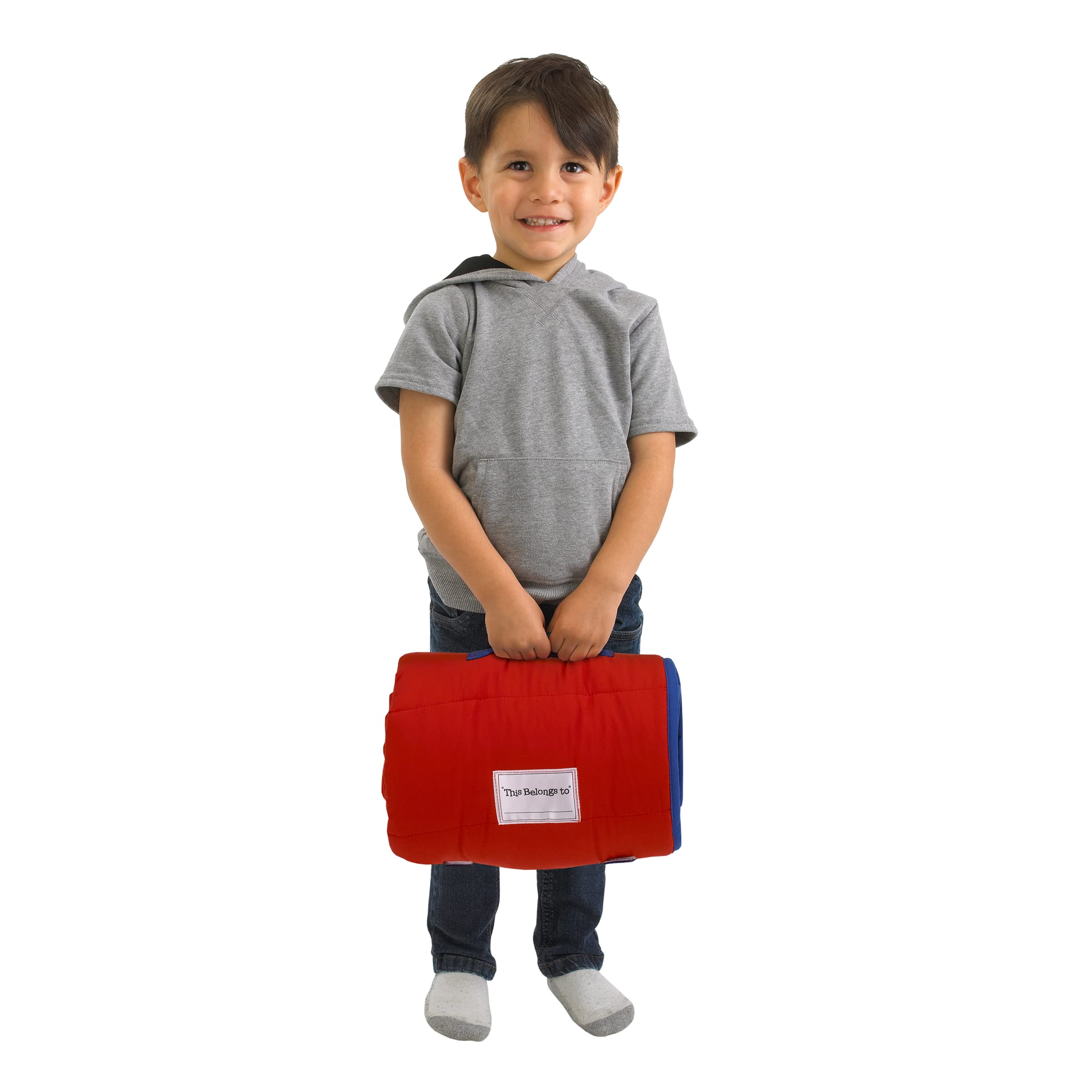 NoJo nap mat includes a name label to prevent mix-ups.