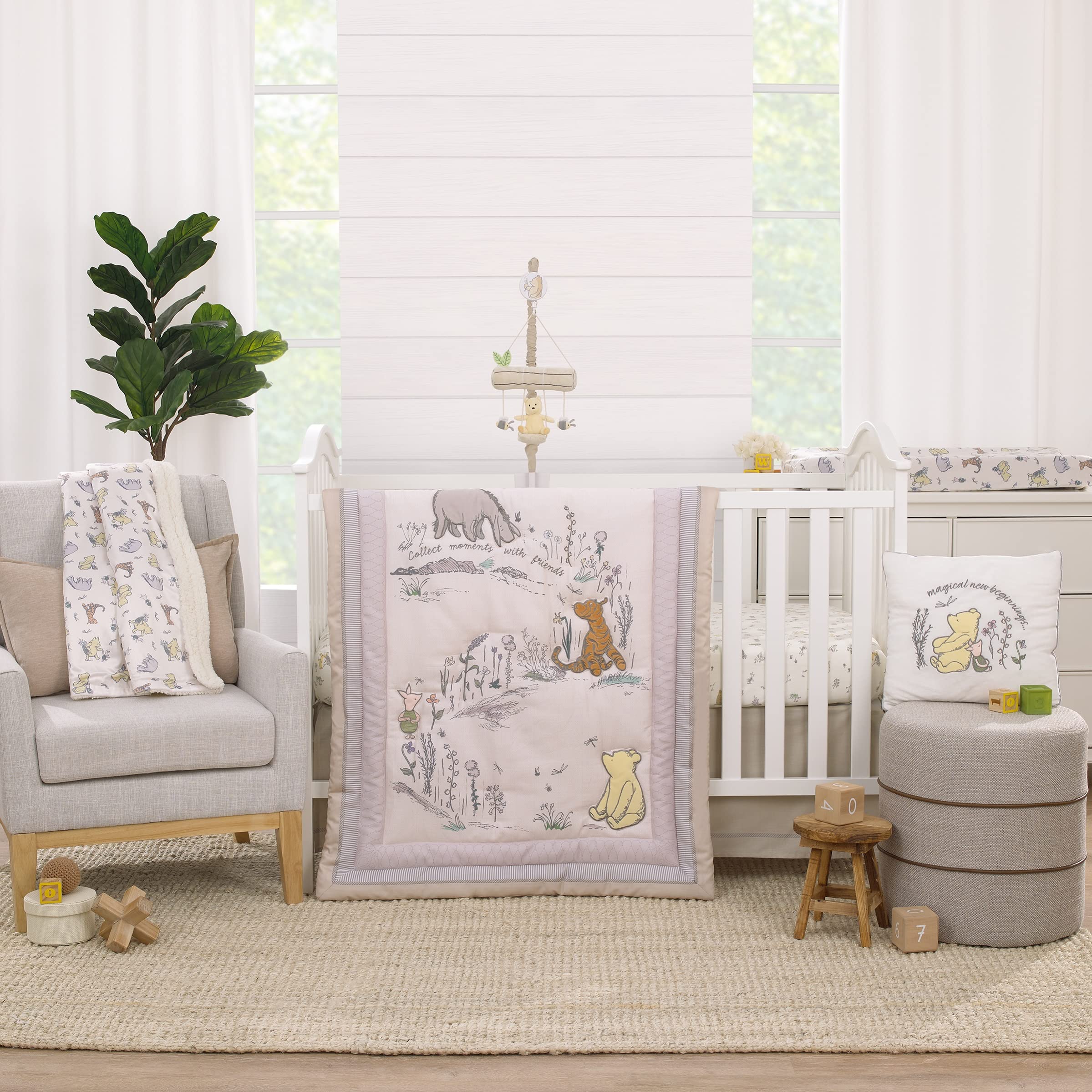NoJo Disney Pooh sleep and photo moments backdrop for milestones.