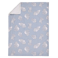 NoJo Disney Dumbo blanket sherpa back close-up with plush warmth for night-time snuggles.