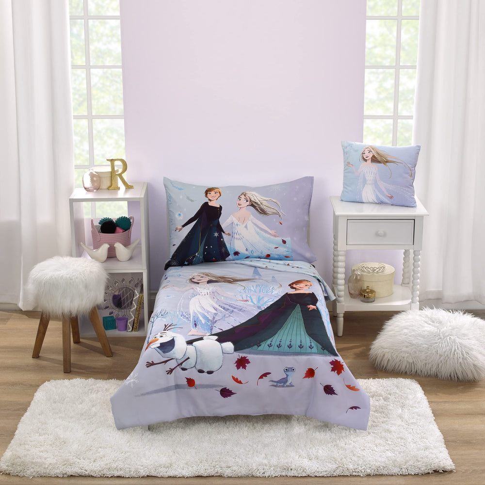NoJo Disney Frozen Winter Cheer comforter with Anna Elsa Olaf for cozy toddler nights.