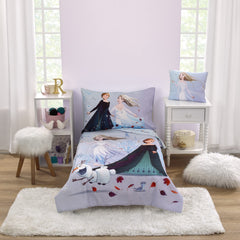 NoJo Disney Frozen Winter Cheer comforter with Anna Elsa Olaf for cozy toddler nights.