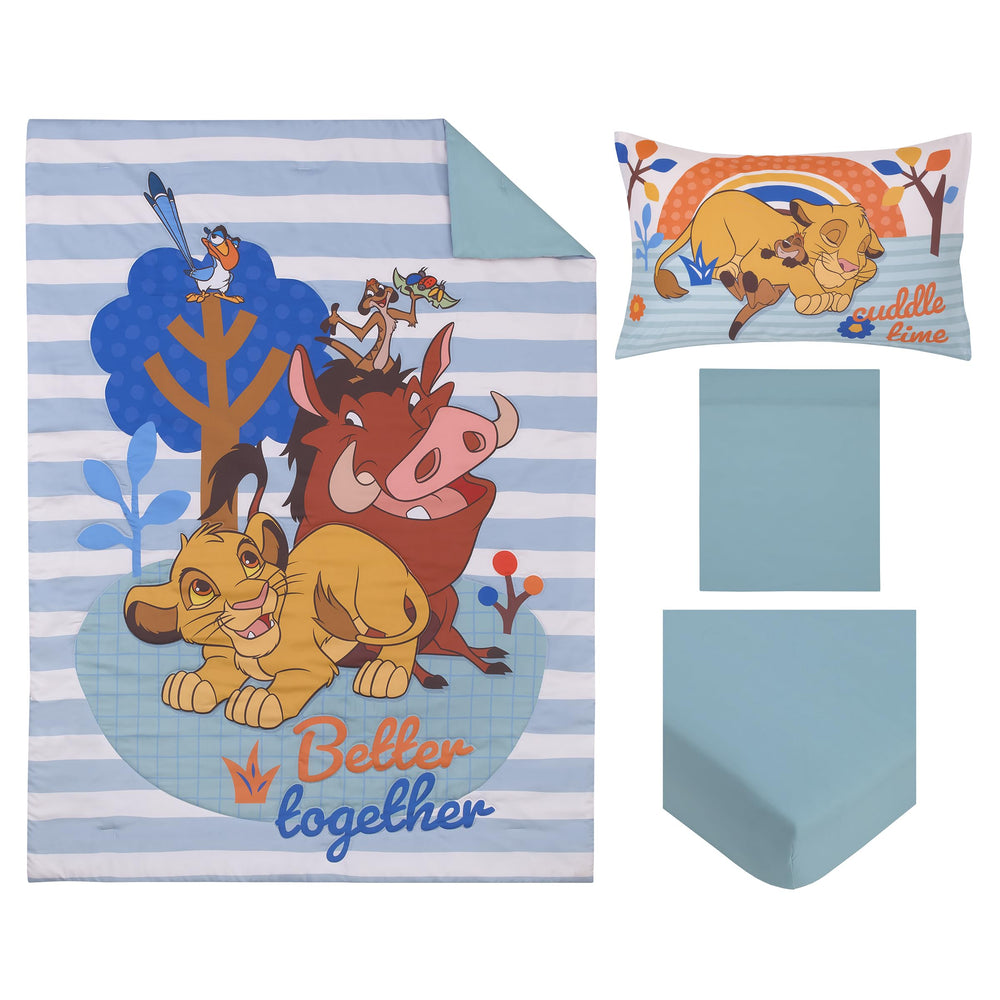 NoJo Lion King bedset packaging shows easy unboxing and gift-ready presentation.