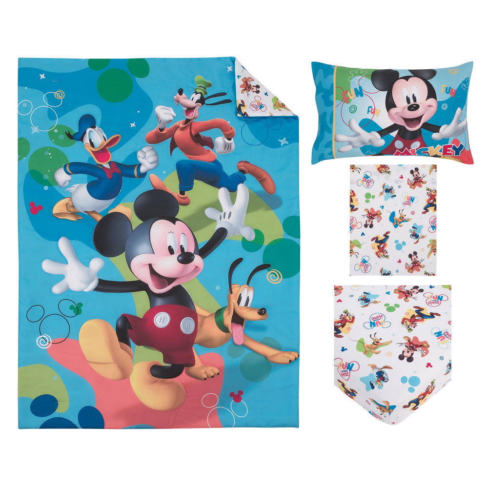 NoJo Disney Mickey care and wash label ensures simple cleanup.
