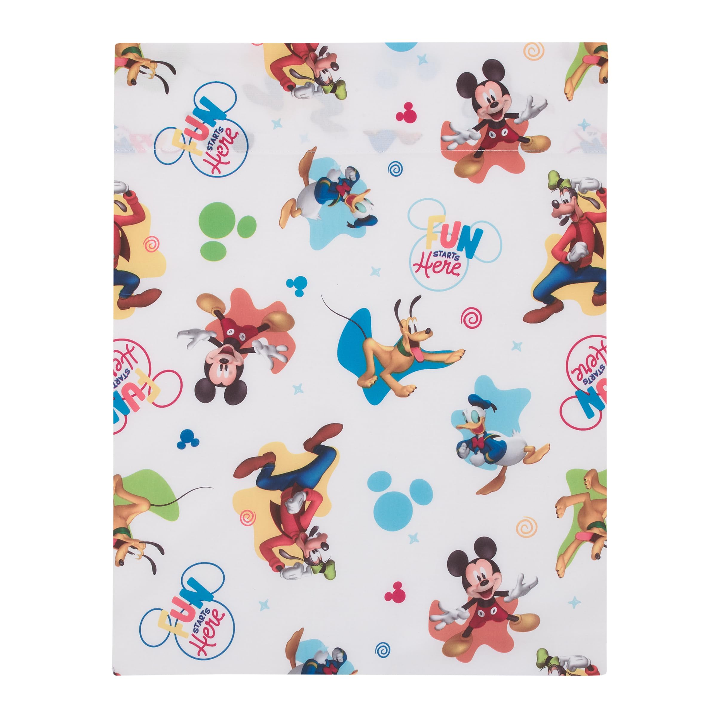NoJo Disney Mickey reversible pillowcase offers two looks for layering.