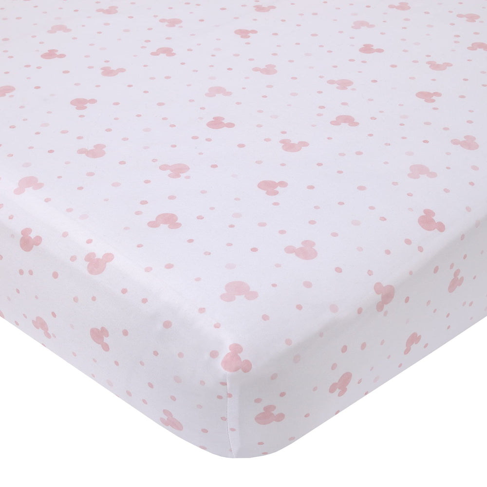 NoJo Minnie Mouse bedding set features pink, white, lavender tones to spark imagination