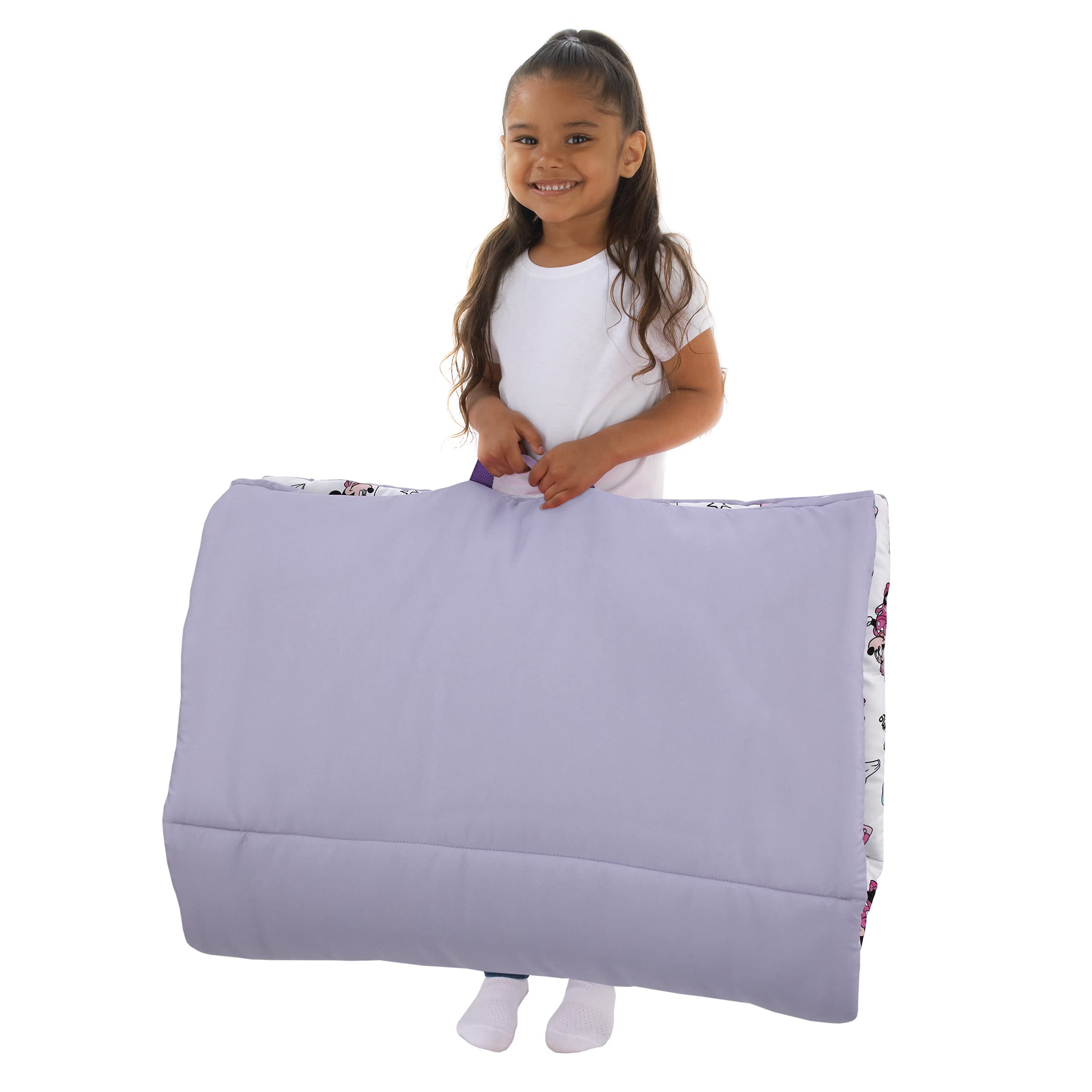 NoJo Disney Minnie nap mat on-the-go design for sleepovers and daycare.