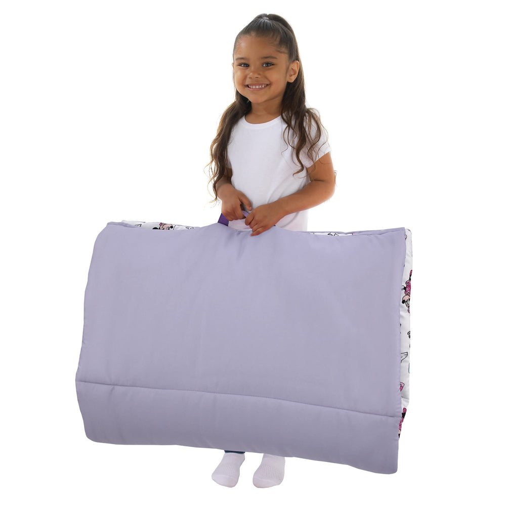 NoJo Disney Minnie nap mat on-the-go design for sleepovers and daycare.