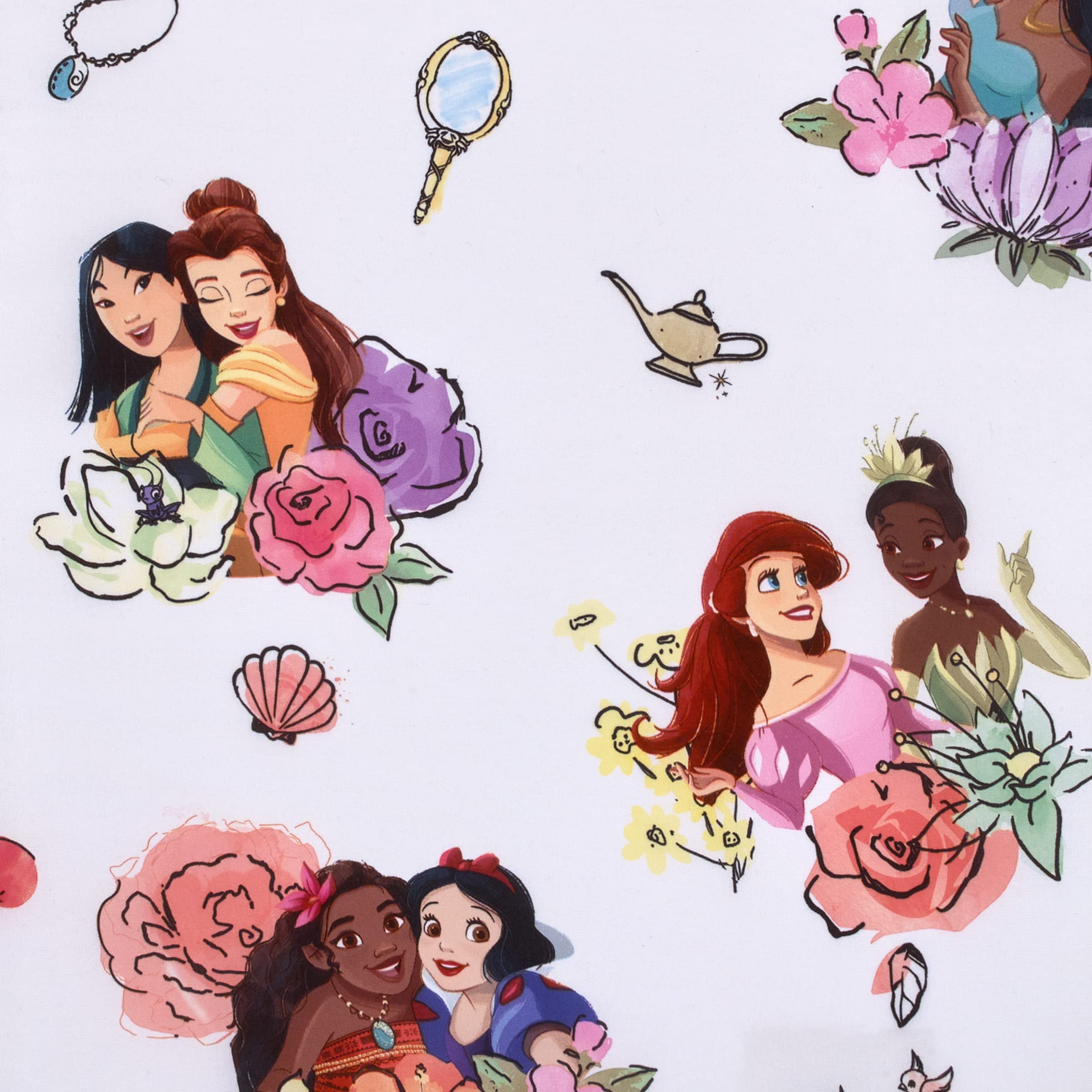 NoJo Disney Princesses built-in handle nap mat for easy carrying