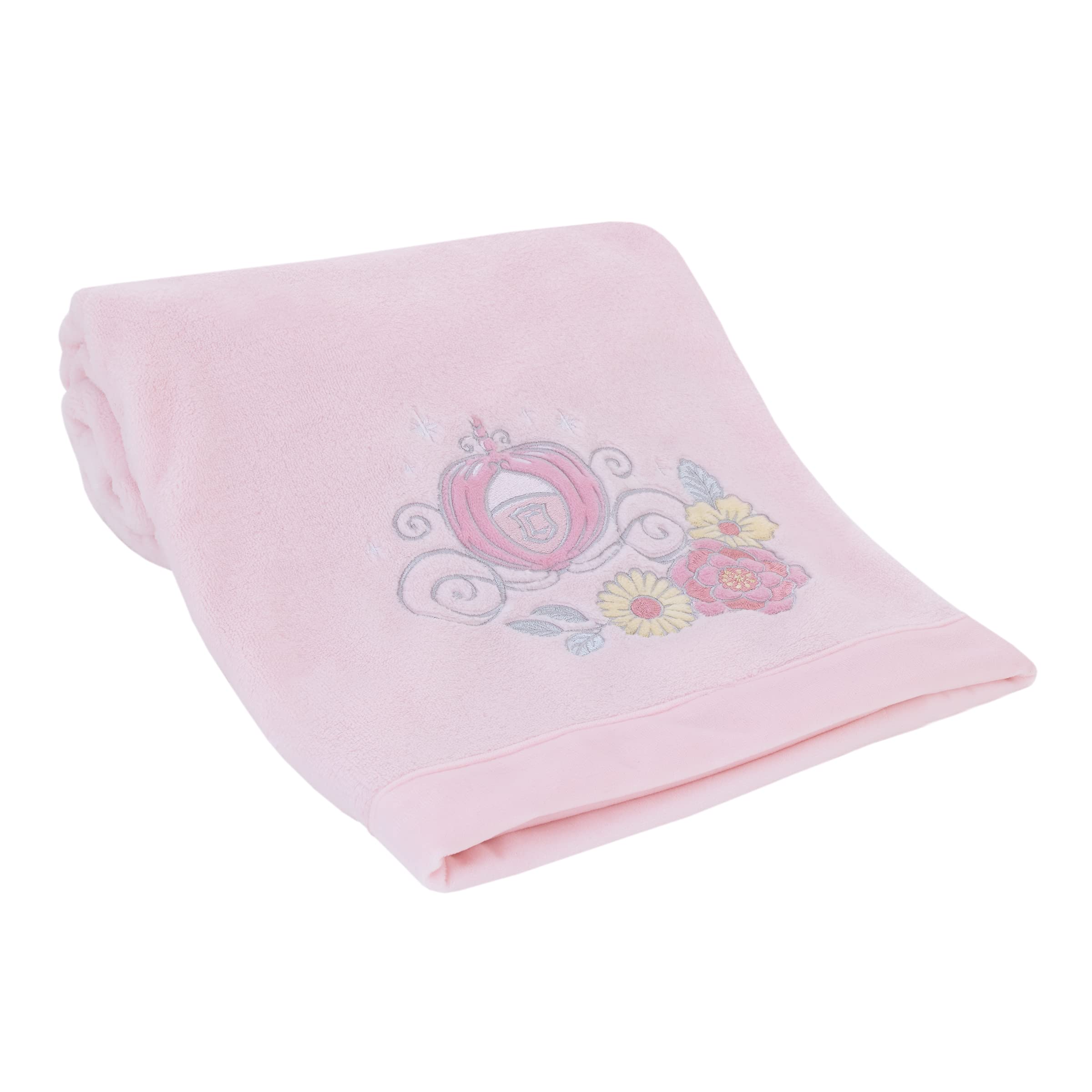 NoJo Disney Sweet Princess blanket closeup fabric shows ultra-soft texture for cozy cuddles.