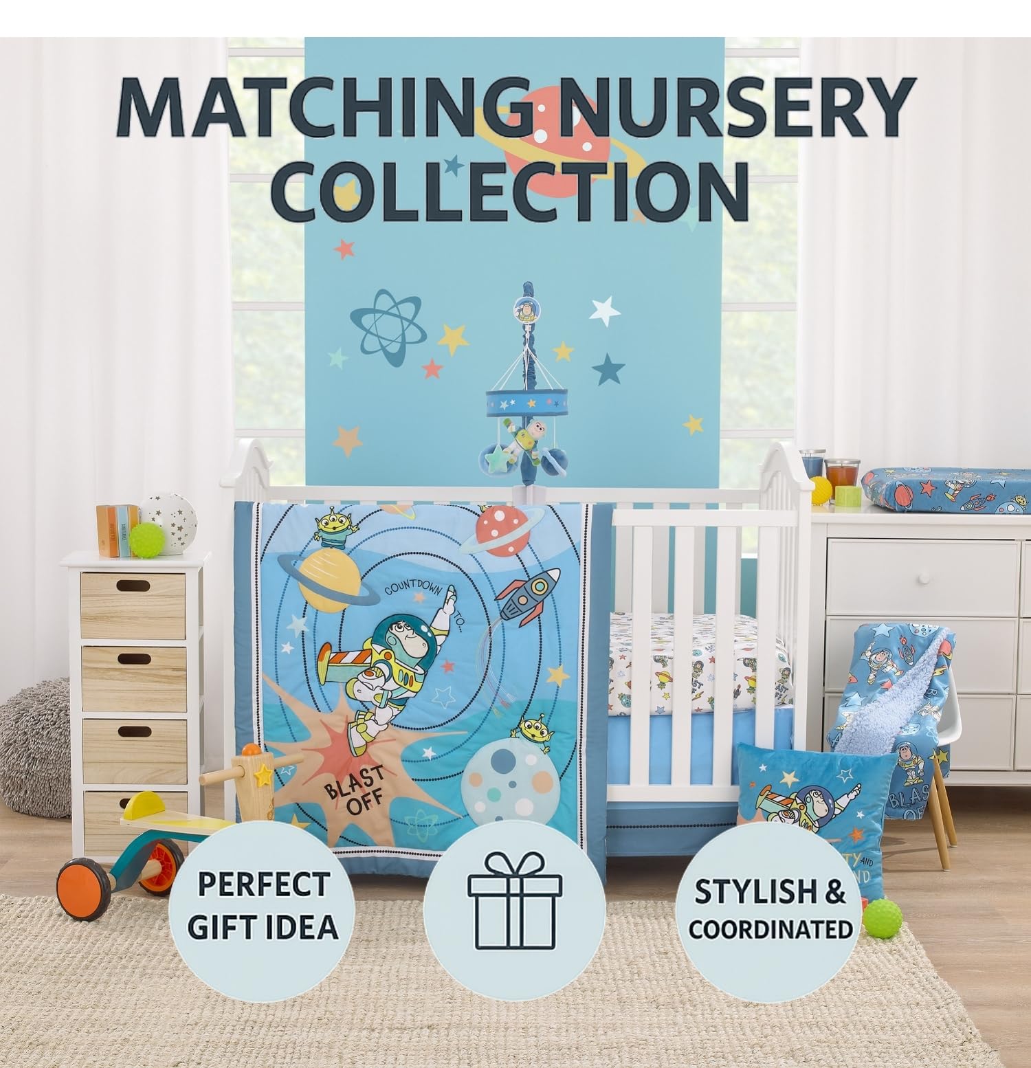 NoJo Buzz Lightyear plush fabric detail emphasizes gentle touch