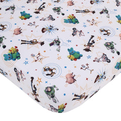 NoJo Toy Story Its Play Time flat top sheet in bright multi-color pattern for vibrant sleep space.