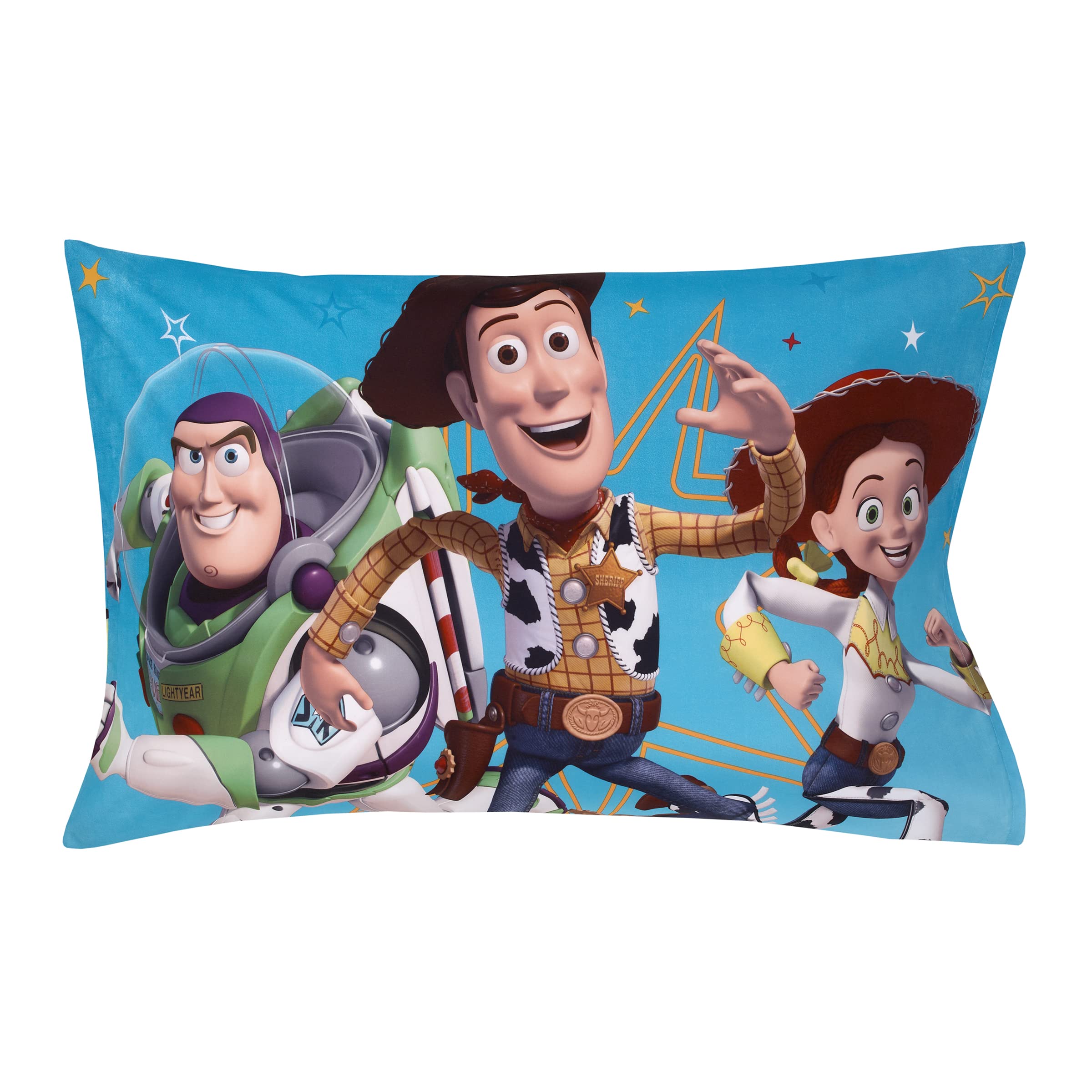 NoJo Toy Story Its Play Time multi-color sheet design adds playful energy to bedtime.