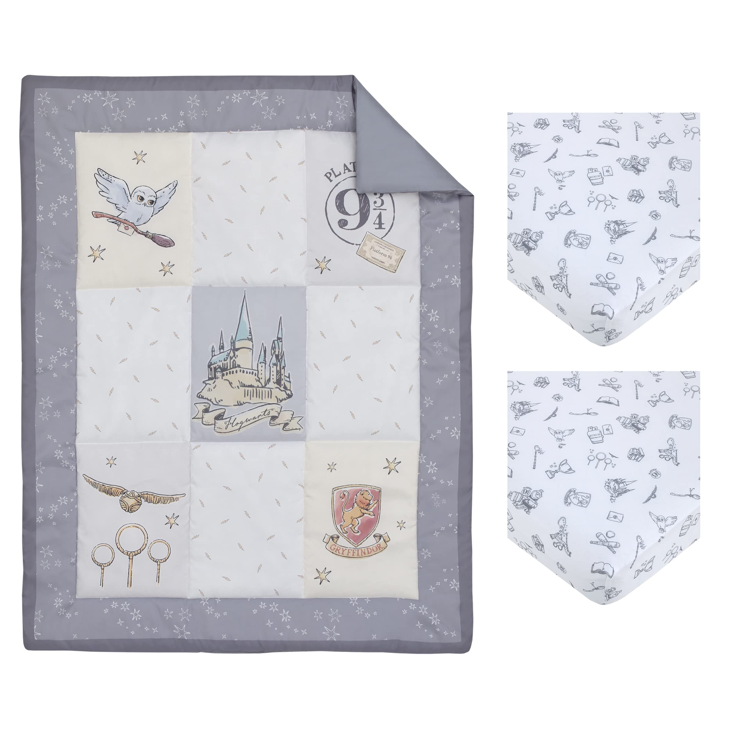 NoJo Hedwig Nimbus 2000 scene brings whimsy to baby's sleep space.