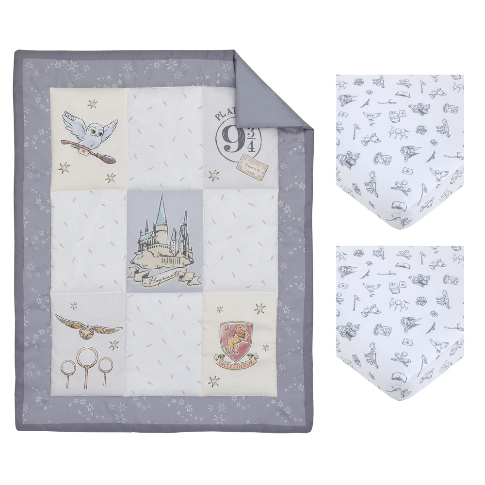 NoJo Hedwig Nimbus 2000 scene brings whimsy to baby's sleep space.