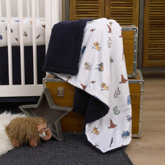 NoJo Harry Potter blanket shows Hogwarts crest details for playful storytelling