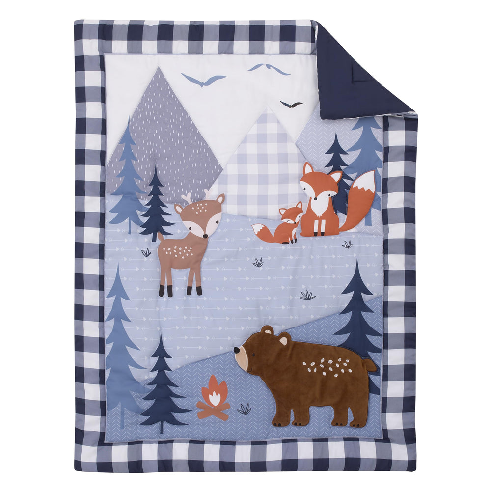 NoJo Little Love crib sheet with forest friends print and full elasticity for snug fit