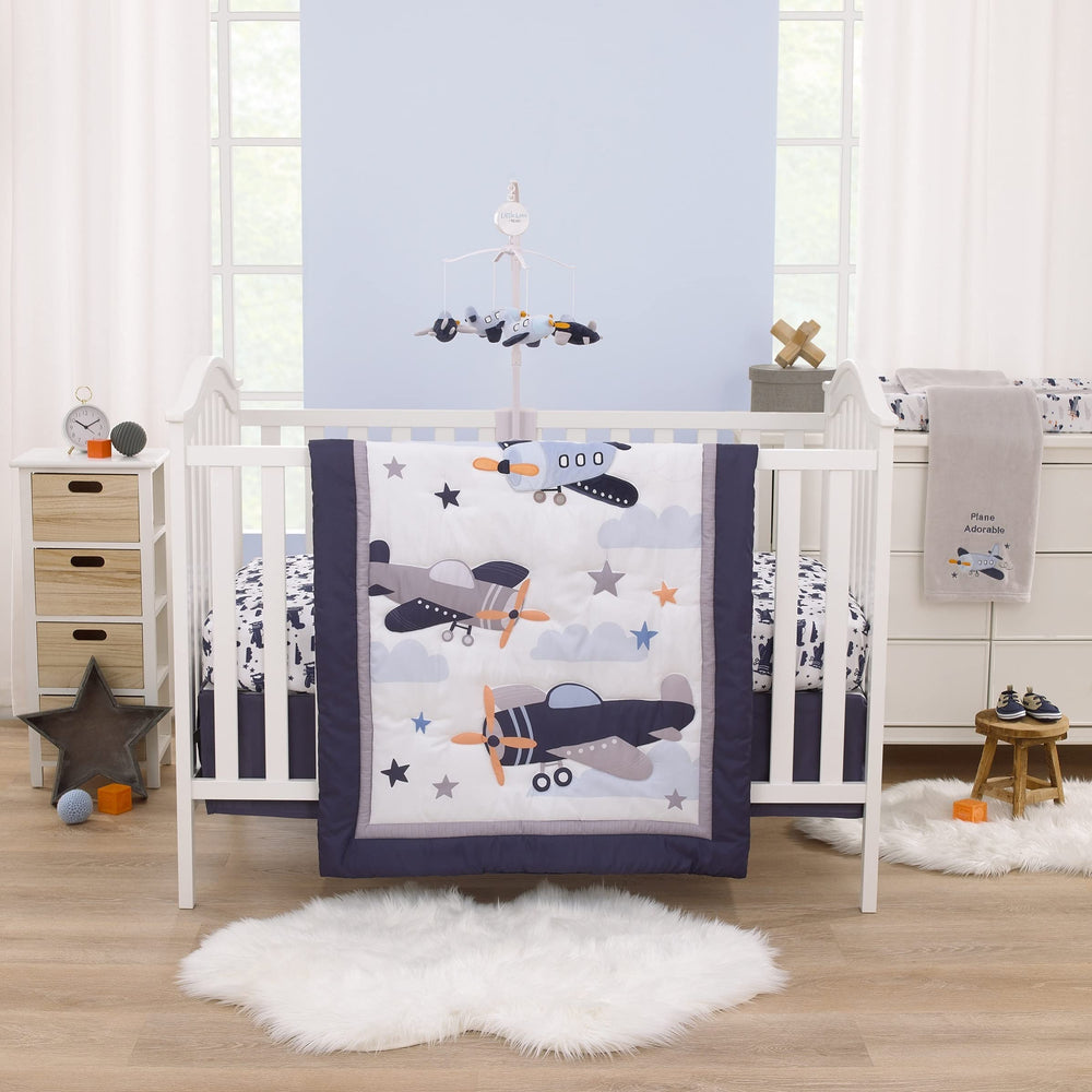 NoJo Soar High crib mobile fits standard cribs for flexible nursery setup.