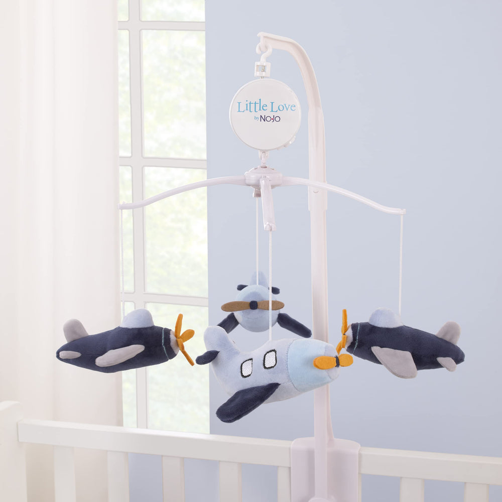 NoJo plush airplanes close-up highlights soft textures for tactile engagement during calm playtime.