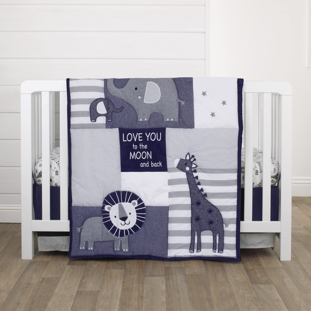 NoJo Love You to the Moon nursery setup shows cohesive styling options