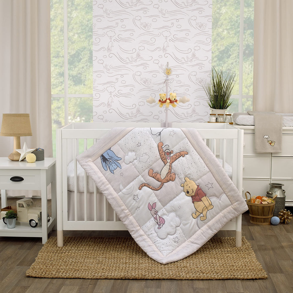 NoJo Pooh Blustery Day sheet machine washable for easy care