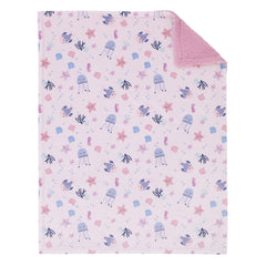 NoJo Mermaid Lagoon reverse-sherpa texture adds warmth for nap time.