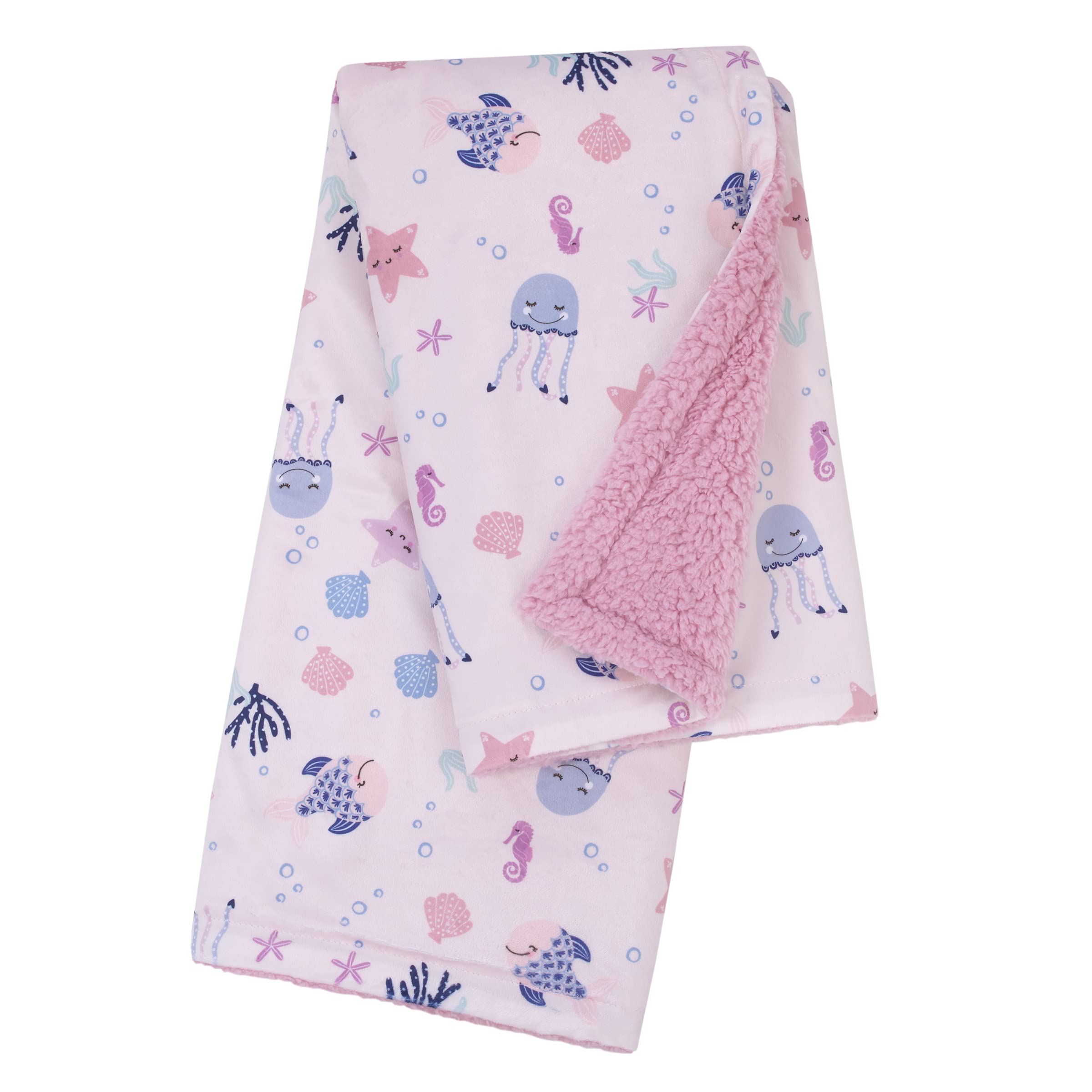 NoJo Mermaid Lagoon sea-animals closeup highlights soft, tactile fabric.