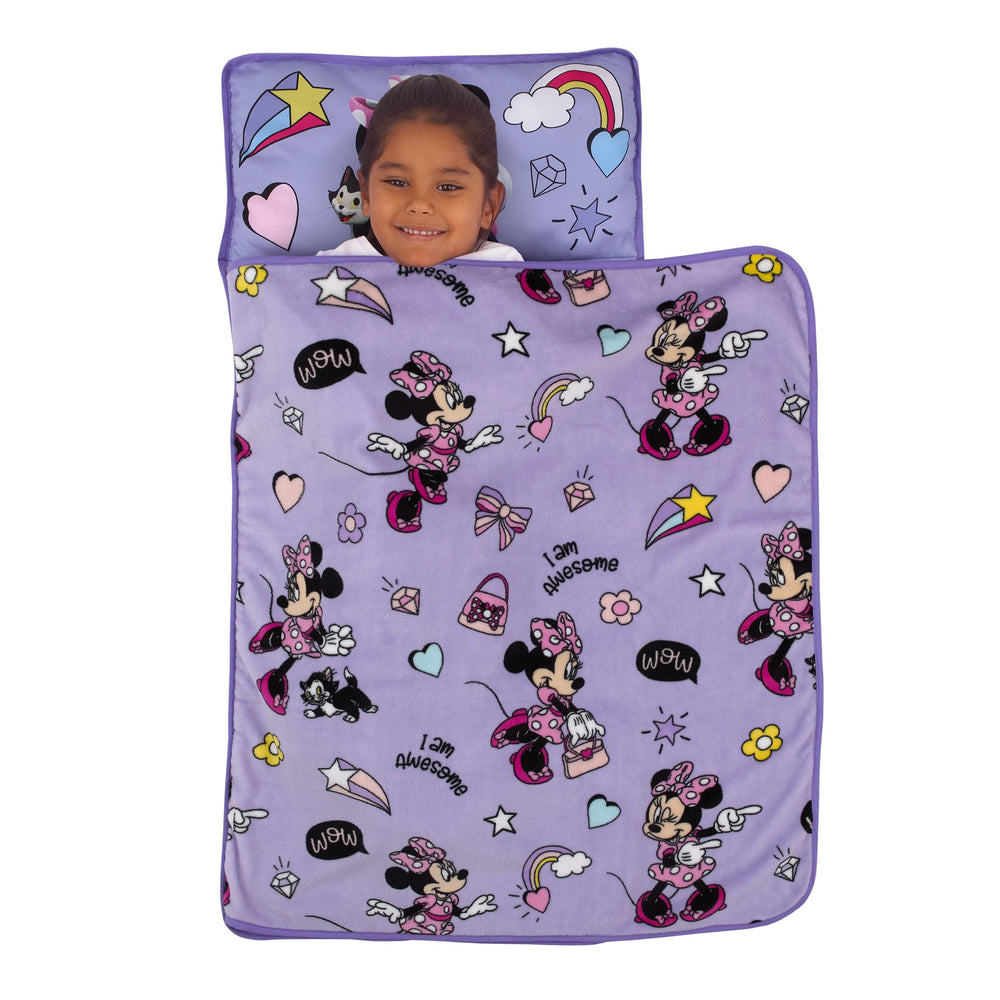 NoJo nap mat rolled with strap offers easy on-the-go portability.
