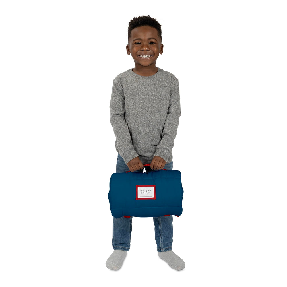 NoJo Paw Patrol nap mat carry handle for simple packing on trips.