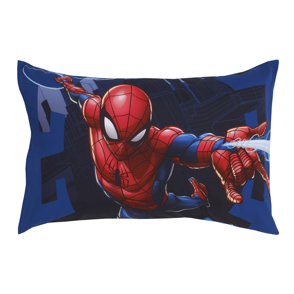 NoJo Spiderman to the Rescue bedroom look coordinates with other Spiderman bedding lines