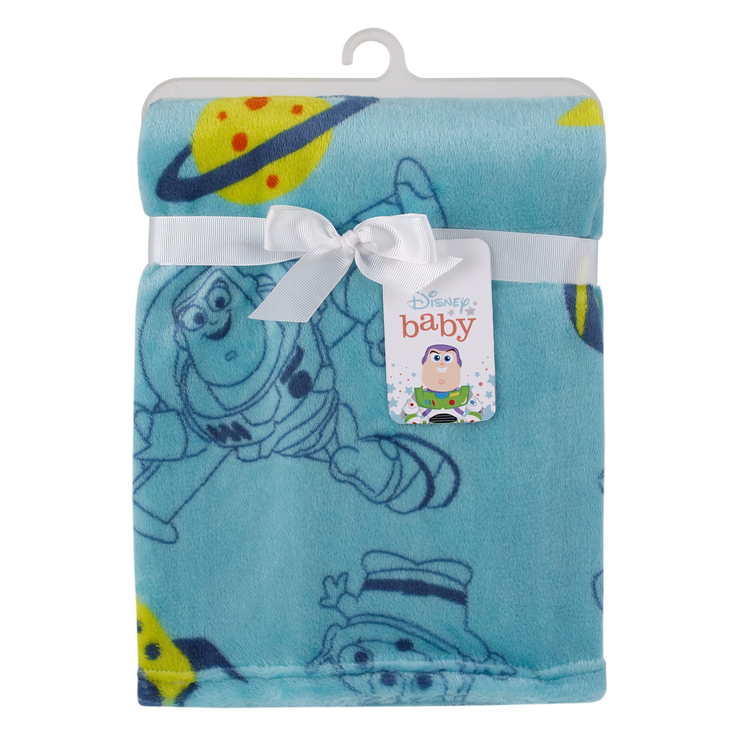 NoJo Toy Story Buzz Lightyear color scheme aqua-navy closeup emphasizes bold kid-friendly hues.