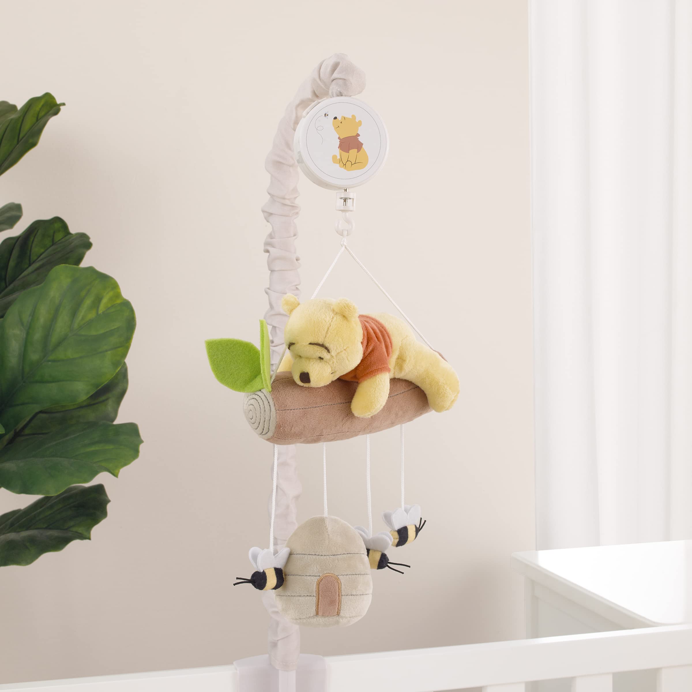NoJo Winnie the Pooh mobile with beehive and bees supports visual engagement for baby