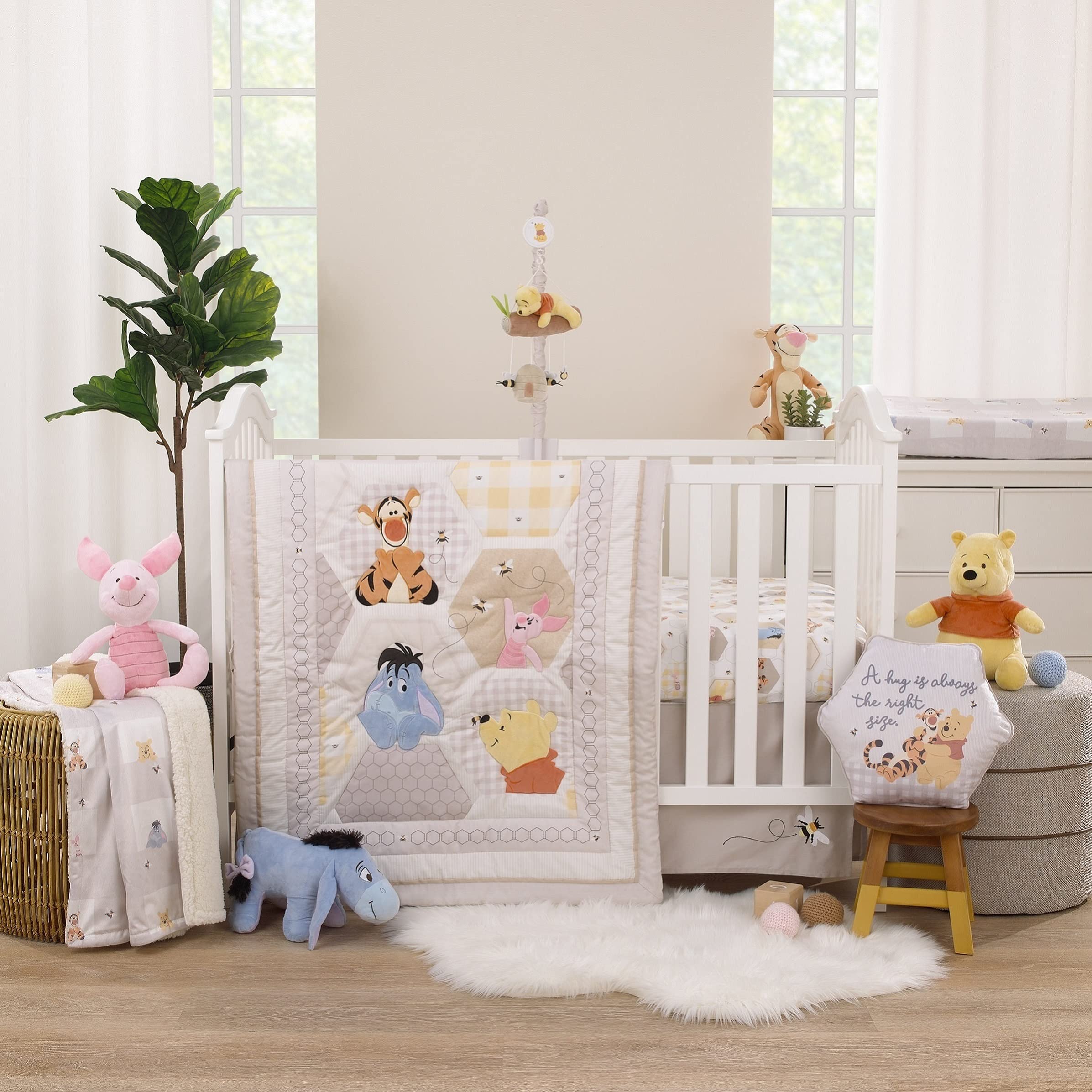 NoJo Winnie the Pooh mobile attaches easily to standard cribs for flexible setup