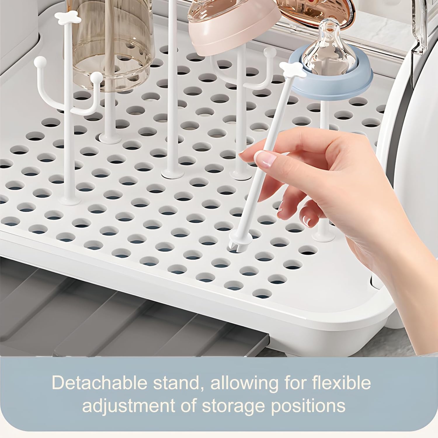Nollapo dust-proof storage box open shows organized bottle parts
