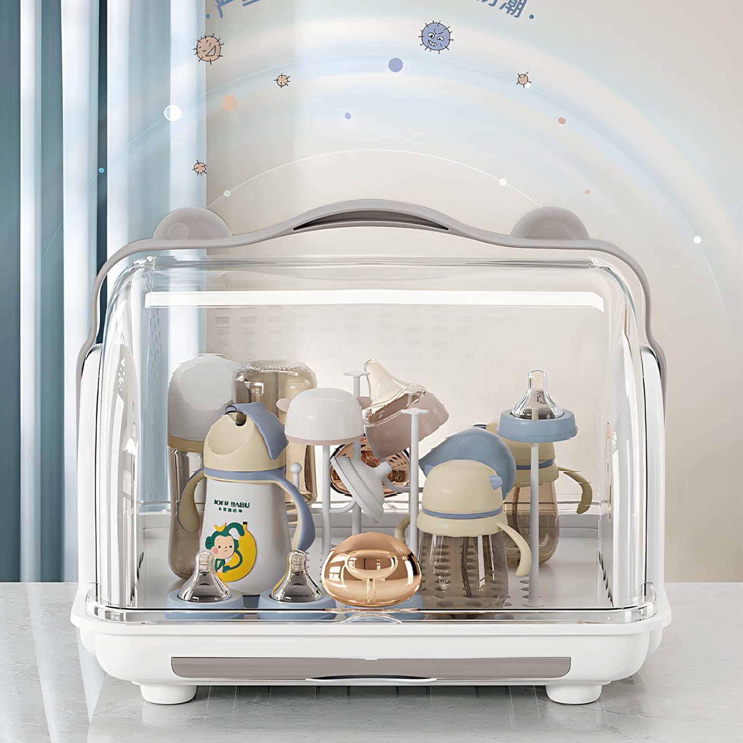 Nollapo space-saving design in use fits compact counter space