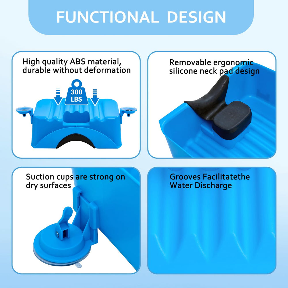 Nolasalon portable basin demonstrates quick, easy setup beside tub or sink