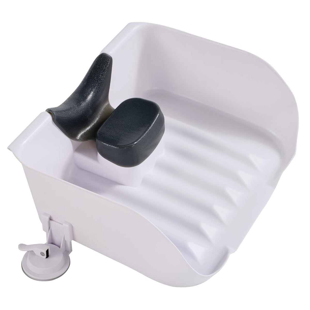 Nolasalon portable shampoo basin for kids with secure suction cups for stable countertop use.