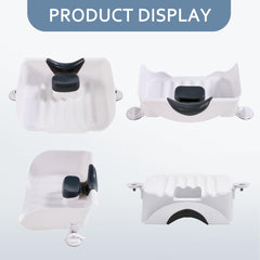 Nolasalon portable shampoo basin neck pads cradling head for comfortable washes.