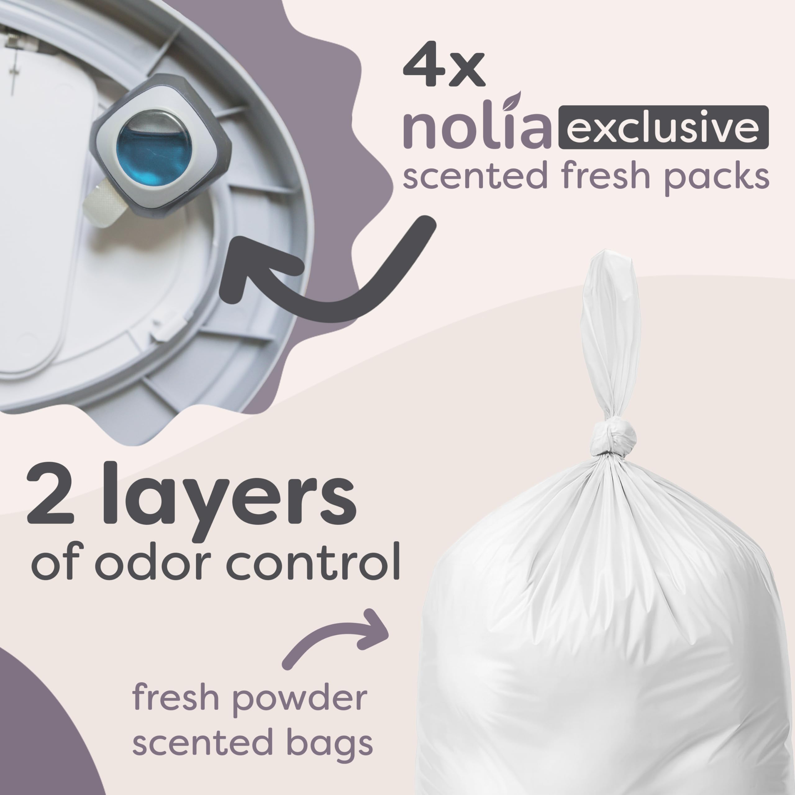 Nolia Dekor Plus refills scent packs close-up for effective odor control