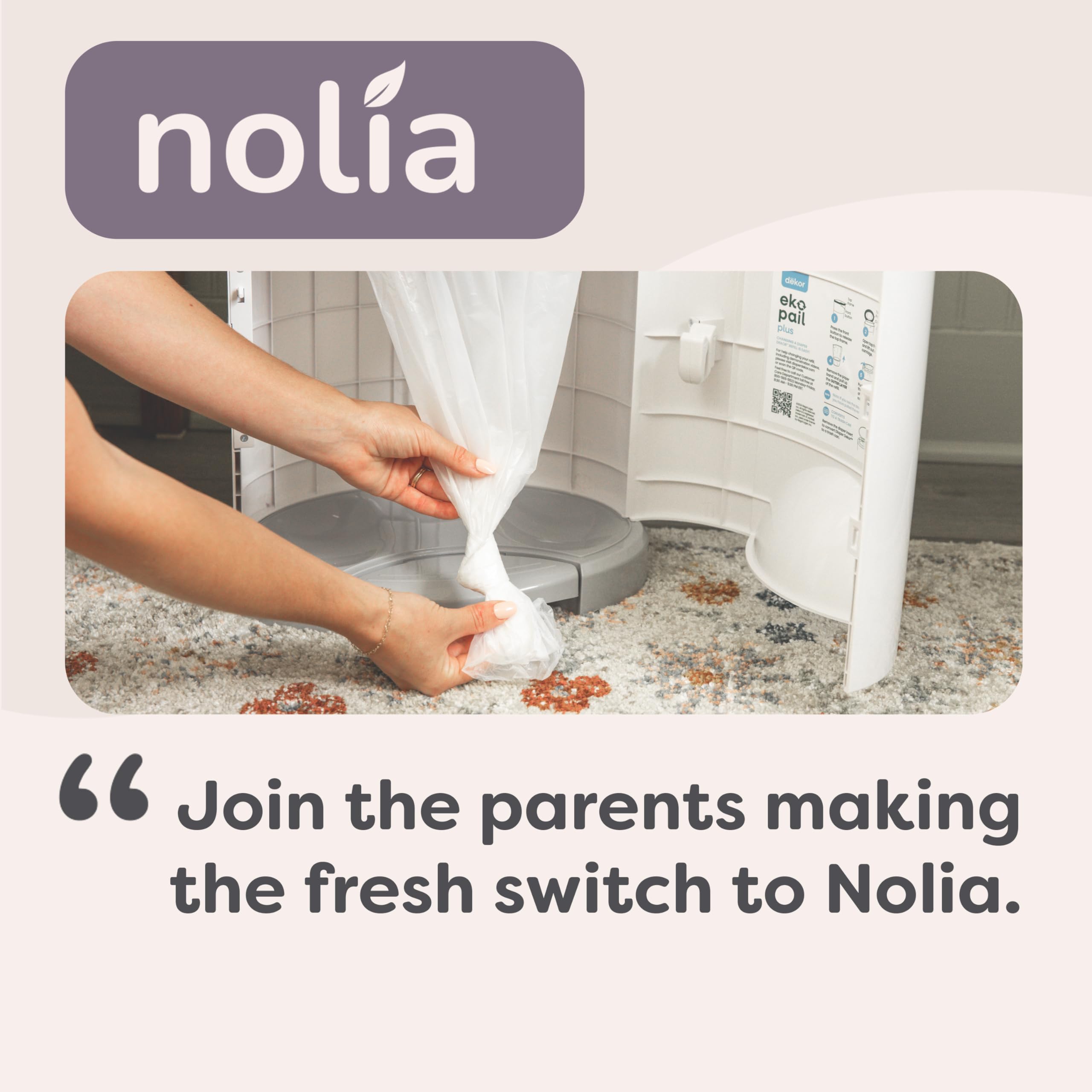 Nolia Dekor Plus refills tear-resistant bags ideal for busy households